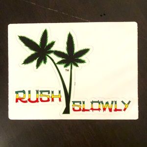Custom die cut palm sticker from rush slowly